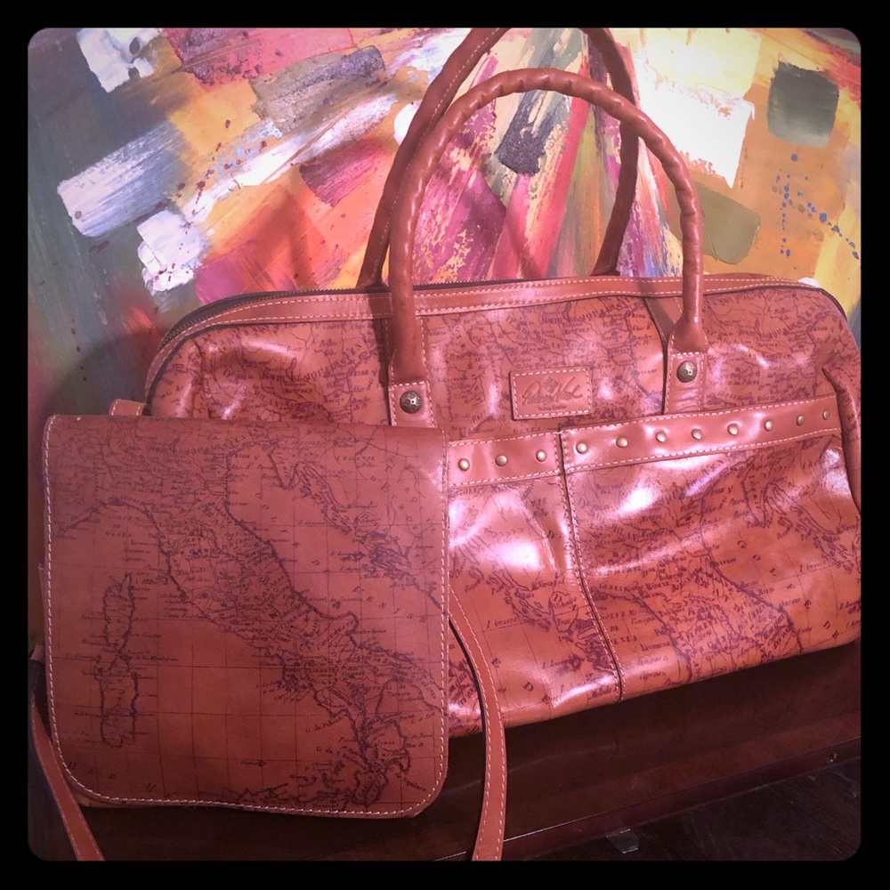 Patricia Nash Canvas Milano Duffel Crossbody Purse